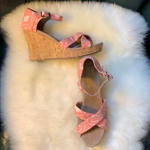 TOMs • Open Toe Cork Platform Sandal